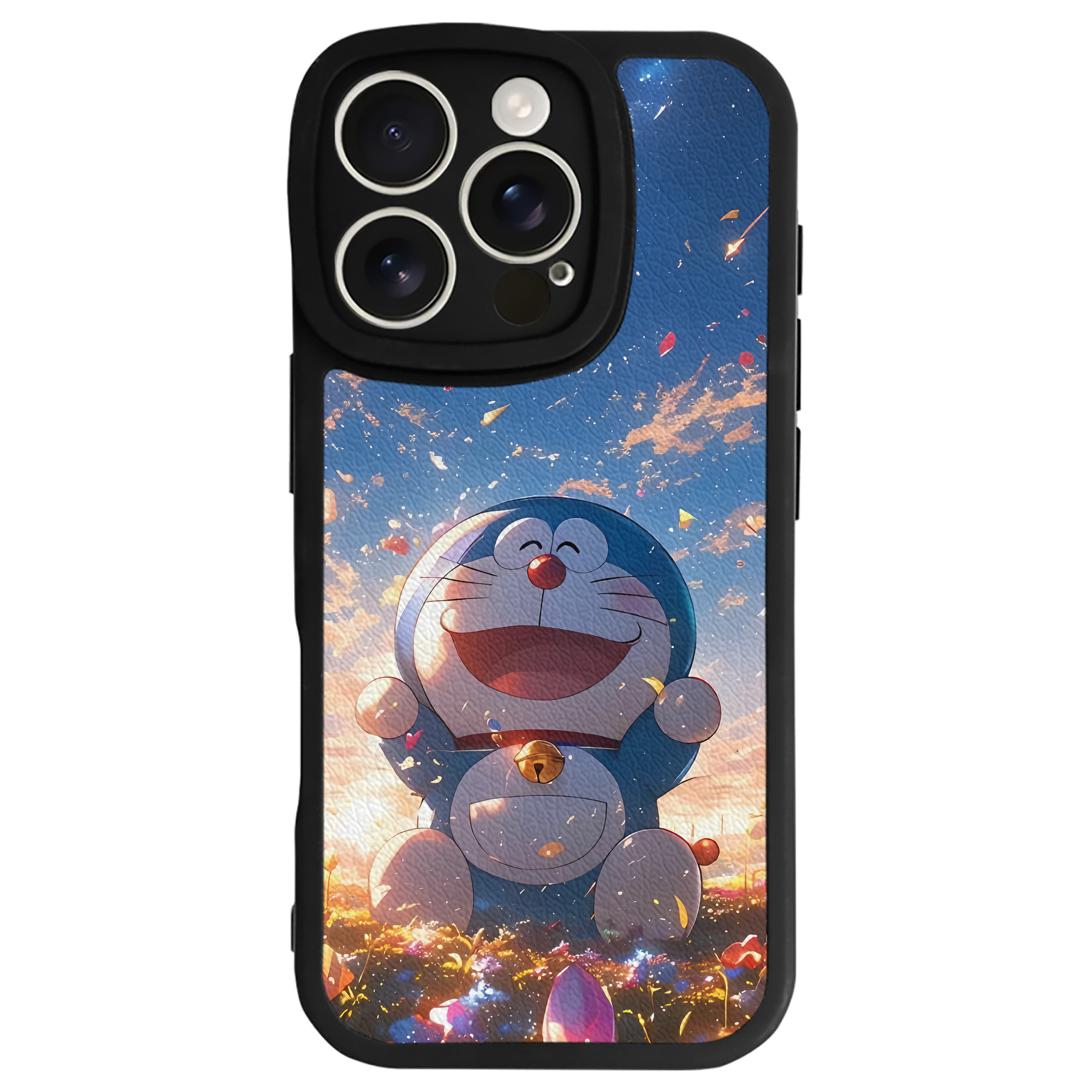 （画像用） ドラえもん Doraemon 【iPhone 16シリーズ対応】シリコンスマホケース（レザー調） 材質：シリコン
